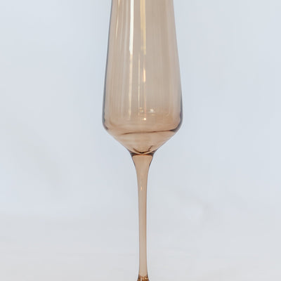Estelle Colored Champagne Flute - Set of 6 {Mocha Mousse (Our Amber Smoke)}