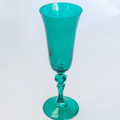 Estelle Colored Regal Flute - Set of 2 {Emerald Green}