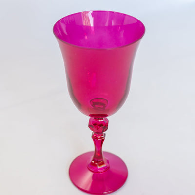 Estelle Colored Regal Goblet - Set of 2 {Viva Magenta (Our Fuchsia)}