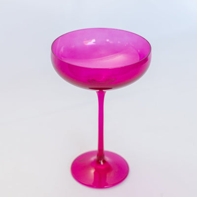 Estelle Colored Champagne Coupe Stemware - Set of 6 {Viva Magenta (Our Fuchsia)}