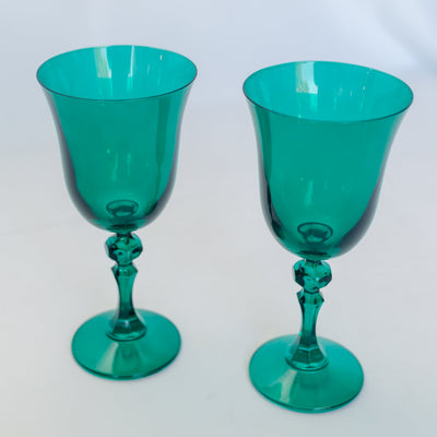 Estelle Colored Regal Goblet - Set of 2 {Emerald Green}