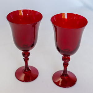 Estelle Colored Regal Goblet - Set of 2 {Red}