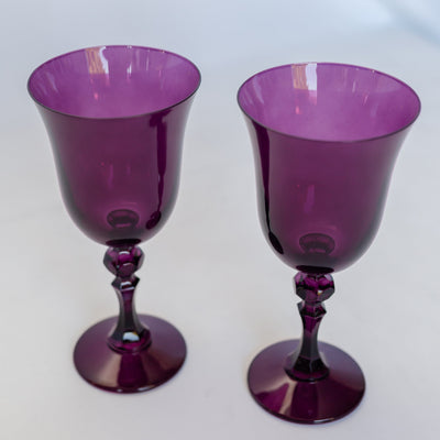 Estelle Colored Regal Goblet - Set of 2 {Amethyst}