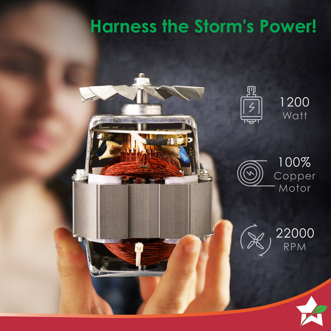 Nutri-blend Storm 1200W | 100% Copper Motor.