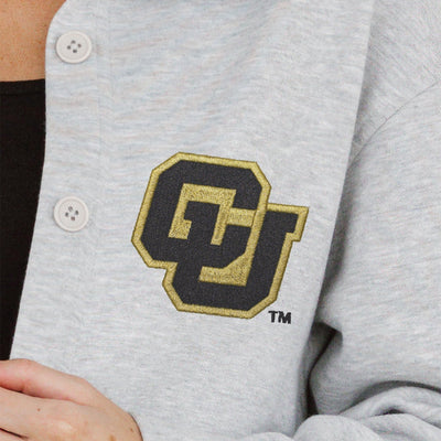 COLORADO BUFFALOES WAY TO GO SOFT, LONG SLEEVE COTTON-BLEND COLLARED OVERSHIRT WITH BUTTON CUFFS BY MADI PREWETT TROUTT
