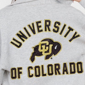 COLORADO BUFFALOES WAY TO GO SOFT, LONG SLEEVE COTTON-BLEND COLLARED OVERSHIRT WITH BUTTON CUFFS BY MADI PREWETT TROUTT