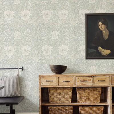 Pure Honeysuckle & Tulip Wallpaper by Morris & Co.
