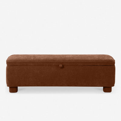 Open Box: Asner Storage Bench, Dark Rust