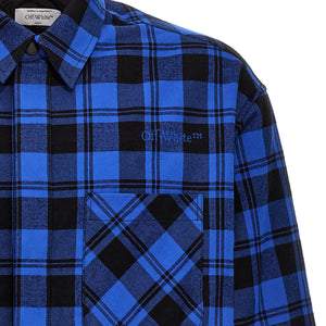Off White Check Flannel Overshirt