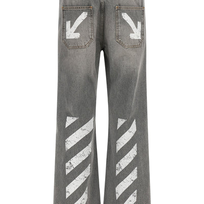 Off White Half Arrow Diag Slim Jeans