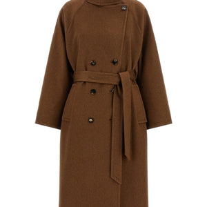 Alberto Biani Double-breasted Belted Coat