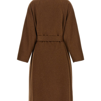 Alberto Biani Double-breasted Belted Coat