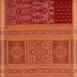 Red Handwoven Orissa Cotton Saree