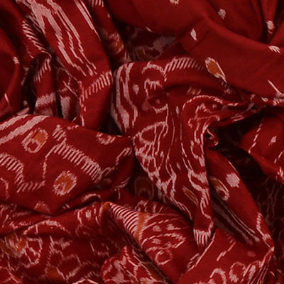 Red Handwoven Orissa Cotton Saree
