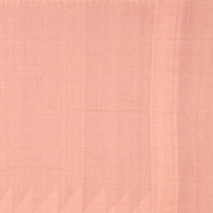 Blue Handwoven Orissa Cotton Saree With Dotted Stripes in Contrast Beige Border & Pallu-Blue