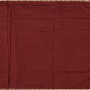 Crimson Handloom Orissa Silk Saree With Diamond Motifs in Border-Crimson