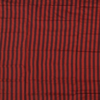Red Handloom Orissa Silk Saree With Floral Maroon Pallu-Red