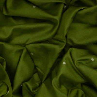 Leaf Green Handloom Orissa Silk saree With Contrast Black Border-Leaf Green