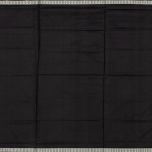 Leaf Green Handloom Orissa Silk saree With Contrast Black Border-Leaf Green