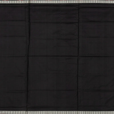 Leaf Green Handloom Orissa Silk saree With Contrast Black Border-Leaf Green