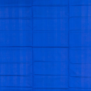 Blue Handloom Orissa Silk Saree With Spearhead Motifs & Temple Border-Blue