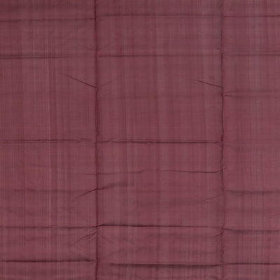 Mustard Handloom Orissa Silk Saree With Checks & Maroon Temple Border-Mustard