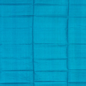 Mango Yellow Handloom Orissa Silk Saree With Butta & Turquoise Pallu-Mango Yellow