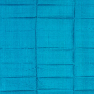 Mango Yellow Handloom Orissa Silk Saree With Butta & Turquoise Pallu-Mango Yellow