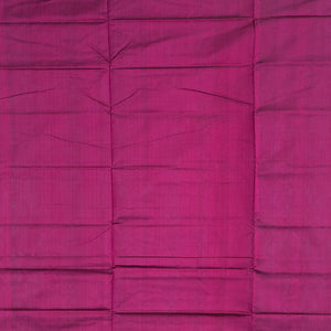 Cyan Handloom Orissa Silk Saree With Temple Border & Stripped Pallu-Cyan