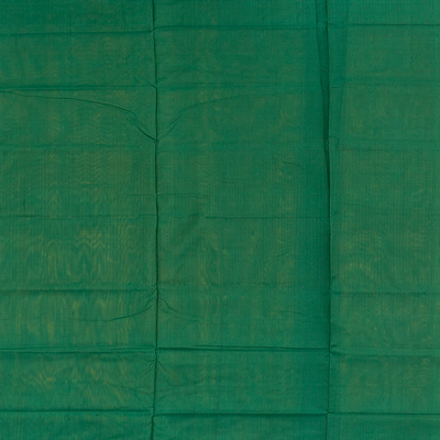 Lime Yellow Handloom Orissa Silk Saree With Temple Border & Stripped Pallu-Lime Yellow