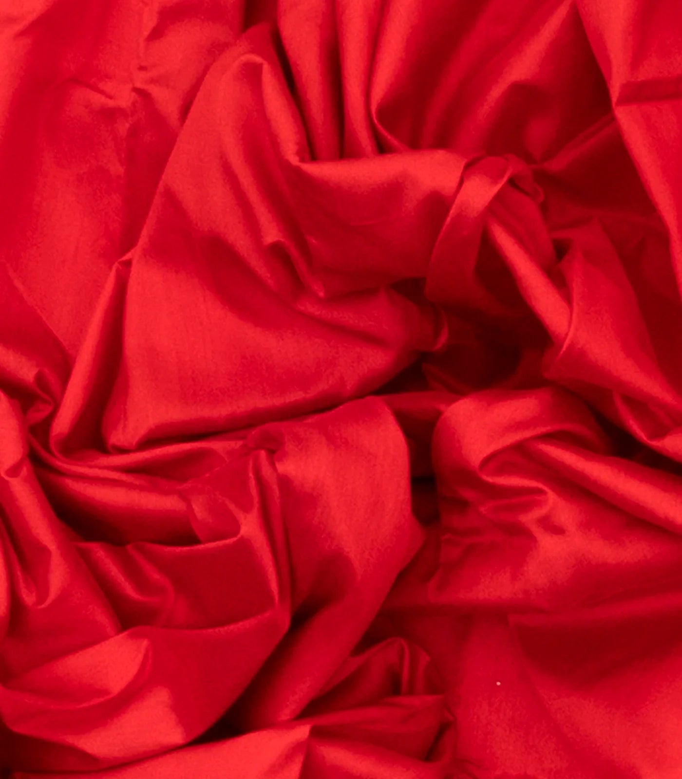 Red Handloom Orissa Silk Saree With Temple Border & Stripped Pallu-Red