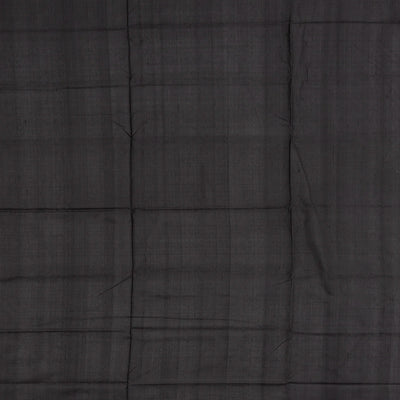 Red Handloom Orissa Silk Saree With Temple Border & Stripped Pallu-Red