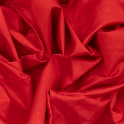 Red Handloom Orissa Silk Saree With Elephant & Floral Motifs In Pallu-Red