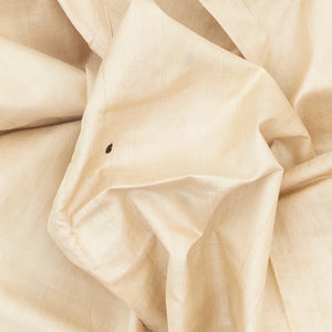 Cream Handloom Orissa Silk Saree With Floral Motifs & Contrast Grey Border-Cream