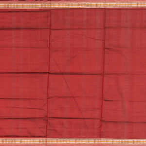 Crimson Handloom Orissa Silk Saree With Floral Motifs-Crimson