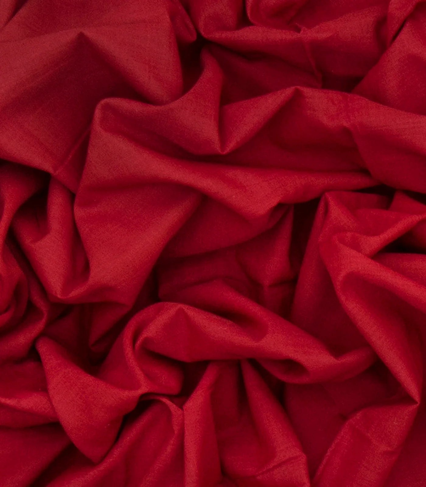 Crimson Handloom Orissa Cotton Saree With Mustard Temple Border-Crimson