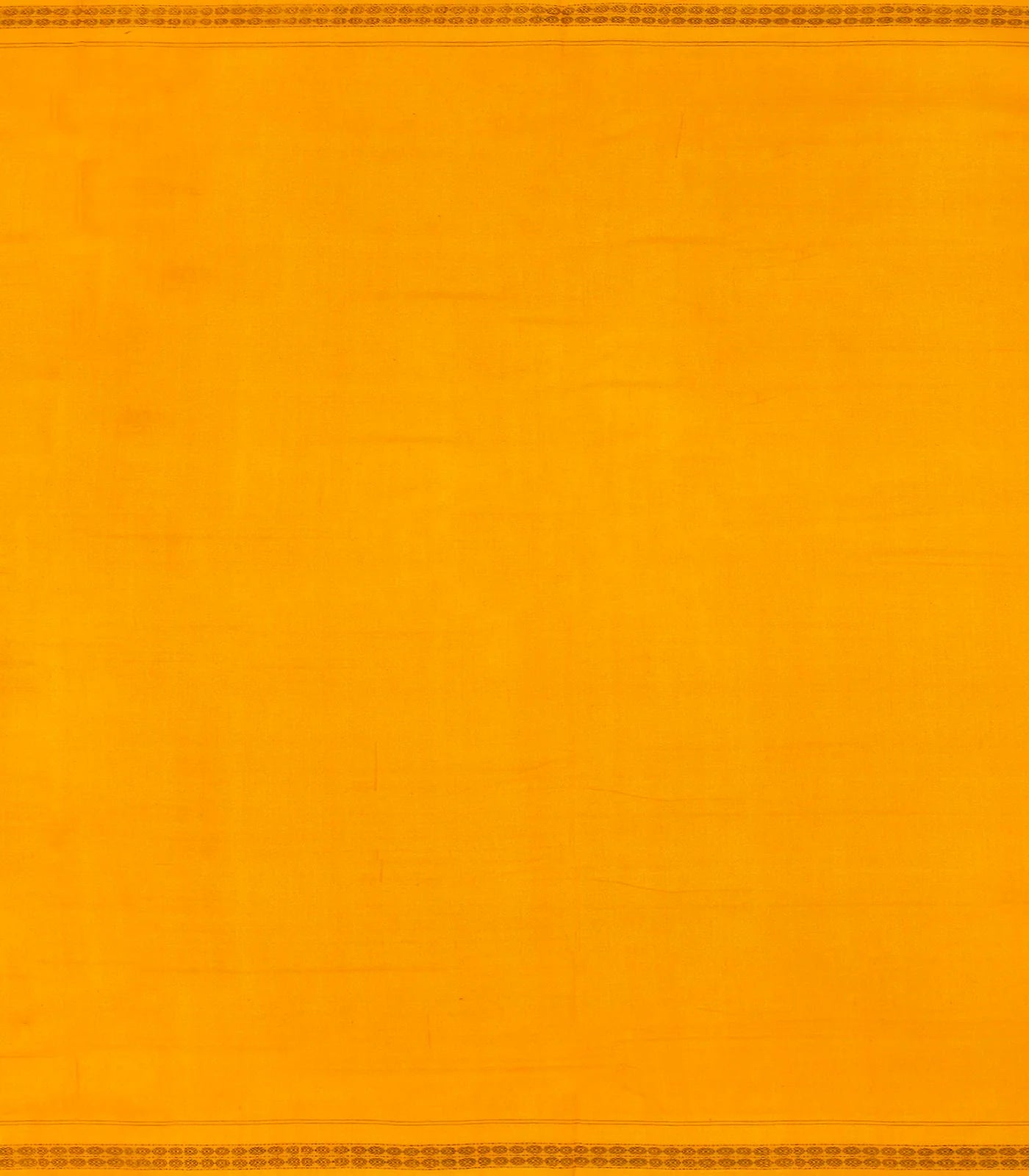 Crimson Handloom Orissa Cotton Saree With Mustard Temple Border-Crimson