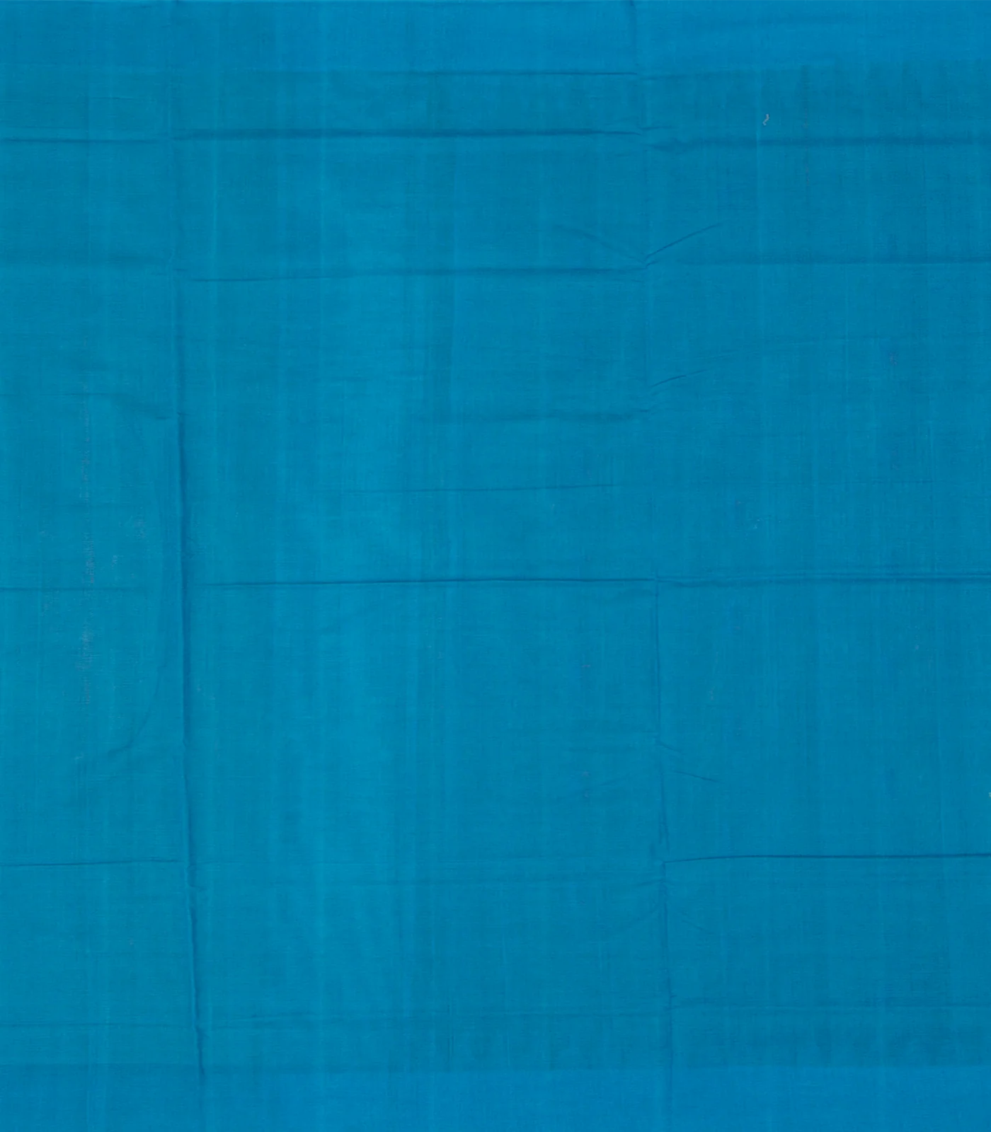 Brown Handloom Orissa Cotton Saree With Cyan  Temple Border-Brown
