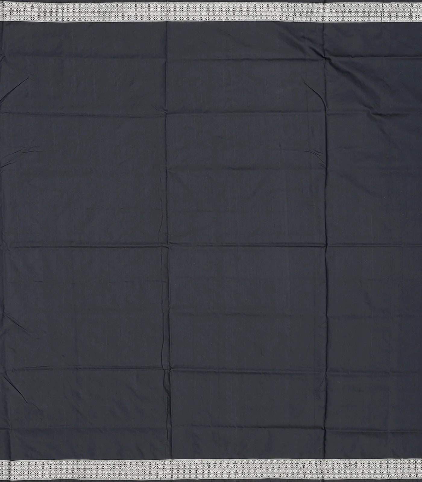 Crimson Handloom Orissa Ikat Silk Saree With Black Border-Crimson