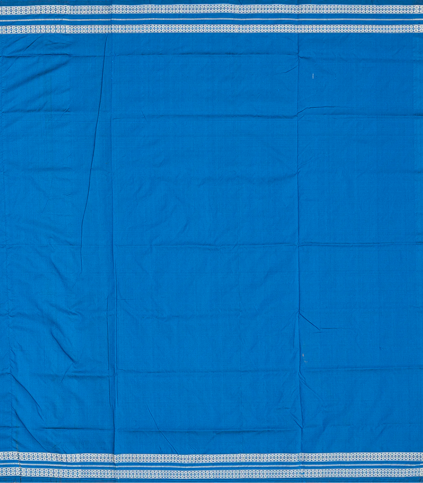 Leafy Green Handloom Orissa Ikat Silk Saree With Blue Border-Leaf Green