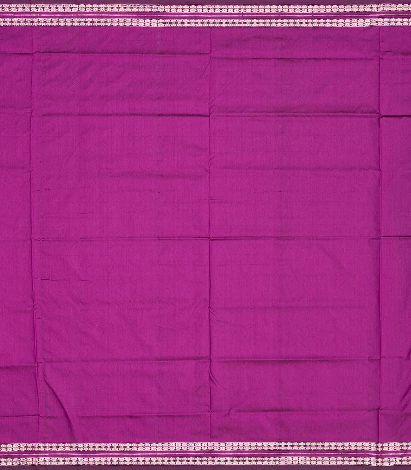 Lavender Handloom Orissa Ikat Silk Saree With Pink Border-Lavander