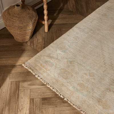 Lotus Hand-Knotted Wool-Blend Rug