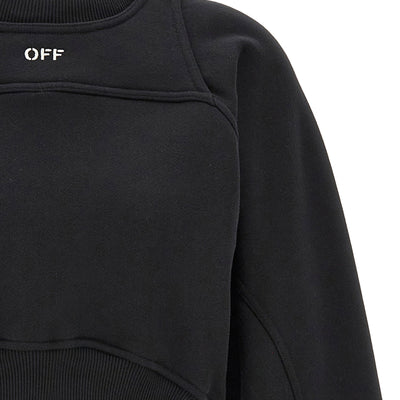 Off White Cropped Sweatshirt