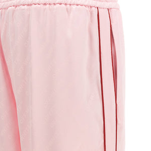 Off White Jacquard Satin Pajama Pants