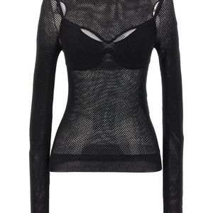 Off White Net Arrow Bralette Top