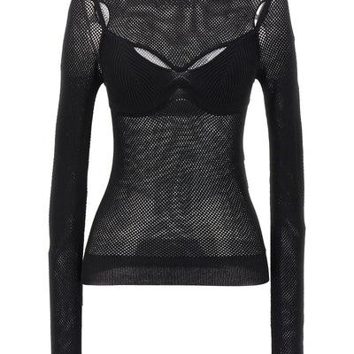 Off White Net Arrow Bralette Top