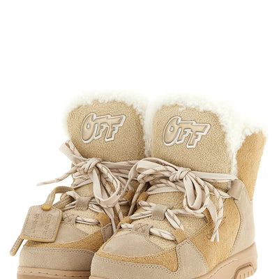 Off White Winter Ankle Boots
