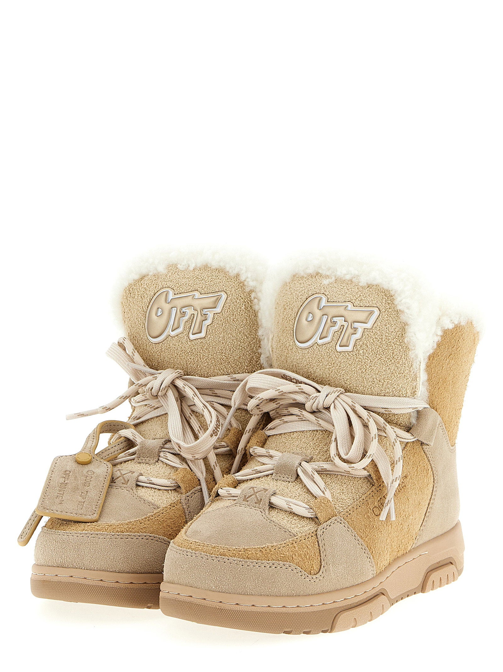 Off White Winter Ankle Boots