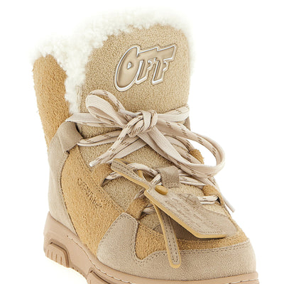 Off White Winter Ankle Boots