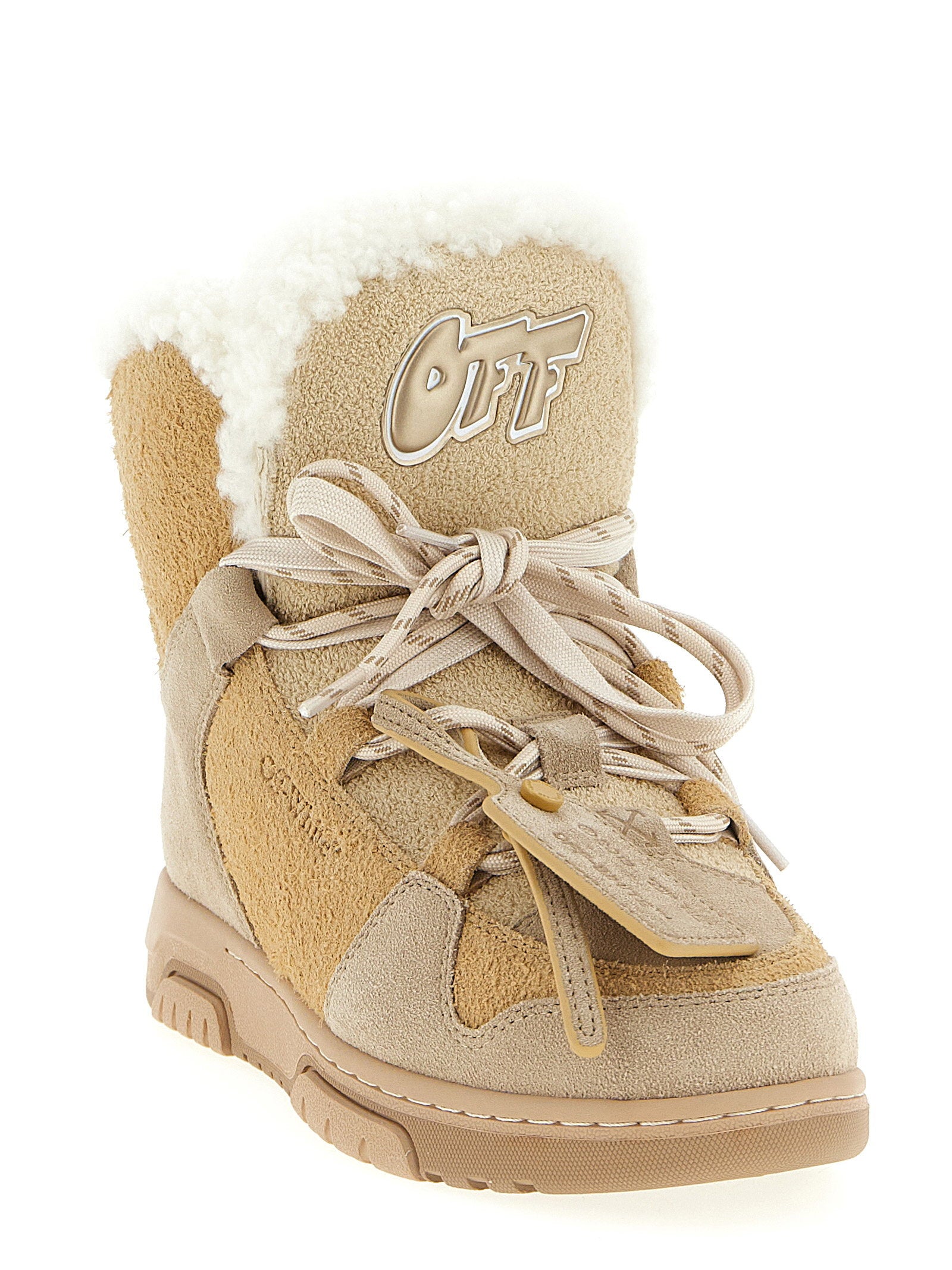 Off White Winter Ankle Boots